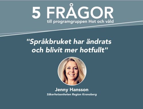 5 frågor till Jenny Hansson, programgruppen Hot och våld